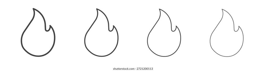 Iconos de la llama para el gráfico y el Diseño web.