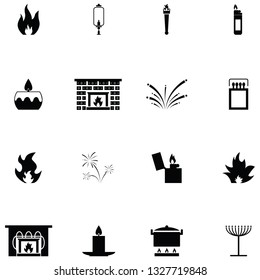 flame icons set