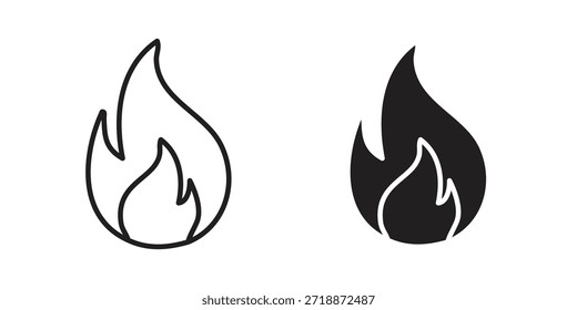 Flame icons sign vectors. suitable for web, app, infographic, etc