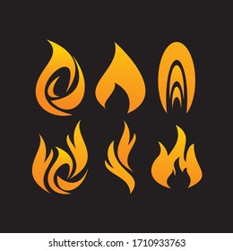 Flame icons vector illustration sign