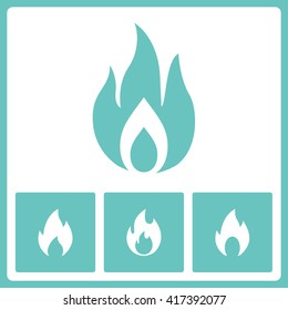 Flame icons. Web vector graphic. Design collection.