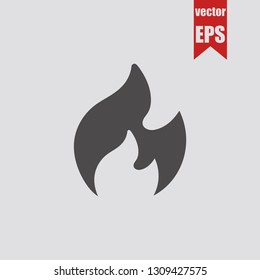 Flame icon.Vector illustration.