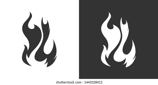 Flame Illlustration Symbol Icon Vector