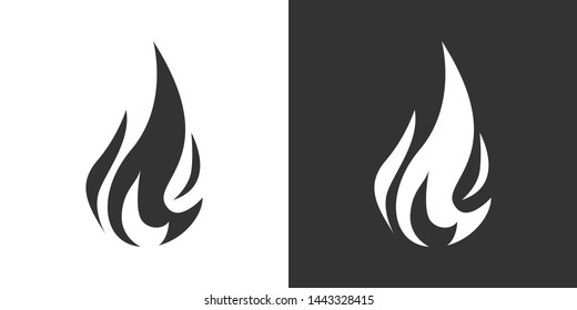 Flame Illlustration Symbol Icon Vector