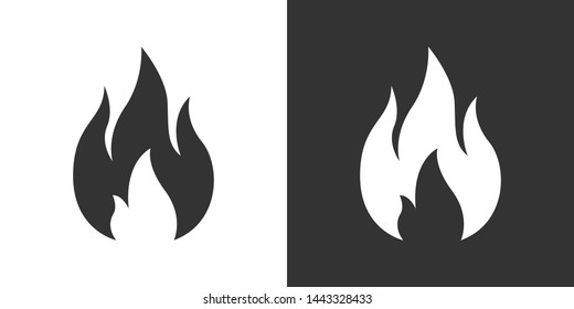 Flame Illlustration Symbol Icon Vector