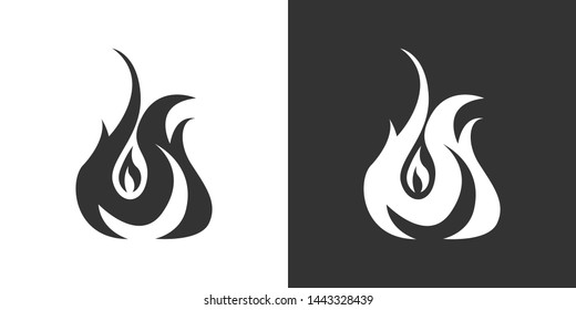Flame Illlustration Symbol Icon Vector