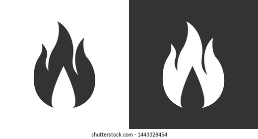 Flame Illlustration Symbol Icon Vector