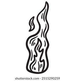 Flame Illustration Colorless - Flame-15