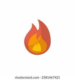 Flame illustration in red and yellow Vector