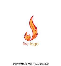 ilustración de llama de un sencillo color de logotipo. diseño vectorial