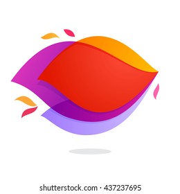 Flame intersection icon. Colorful vector sign for app icon, corporate identity, card, labels or posters.