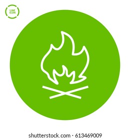 flame isolated minimal icon. fire graph line vector icon for websites and mobile minimalistic flat design.