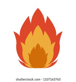 Flame isolated symbol