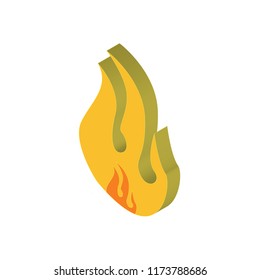 Flame isometric left top view 3D icon