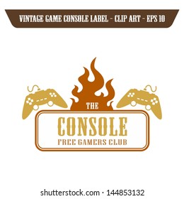 flame label art with consoles