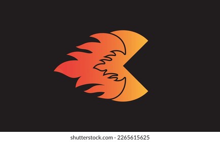 Design-Vektorvorlage für den Flammenbuchstaben C. Schöne Logotype Design für Branding Unternehmen Branding.