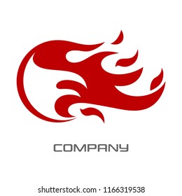 flame Letter f logo