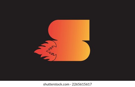 Flame Letter S Logo Design Vector Template. Beautiful Logotype Design For Fire Flames Company Branding.