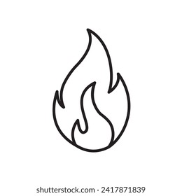 flame line icon design vector template