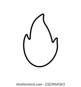 Icono de línea de llama, vector de logotipo de incendio