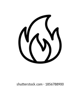 flame line icon, vector illustration