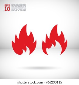 flame line vector icon