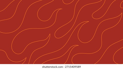 Fundo de linhas de chama, estilo de contorno chamas de fogo