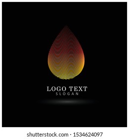 Flame Lines Logo. Symbol & Icon Vector Template.