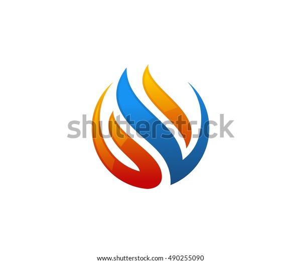 Flame Logo Stock Vector (Royalty Free) 490255090