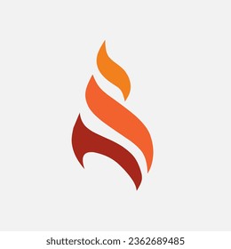 Flame logo with abstract shapes. The spirit of creativity