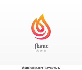 Flame logo. Creative flame vector icon