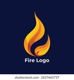 Flame Logo Design, Fire Symbol Icon, Campfire Branding Element, vector template
