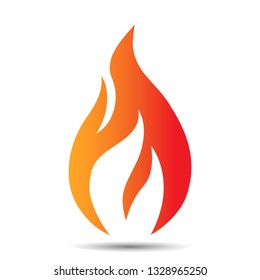 Flame logo design icon. Creative fire concept template for oil and gas company, web or mobile app. Vector illustration.