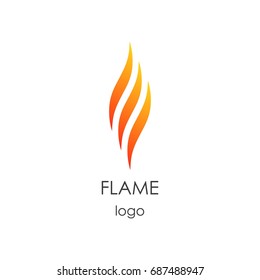 Flame logo design icon. Creative fire concept template for oil and gas company, web or mobile app. Vector illustration