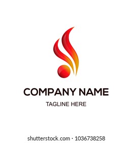 flame logo design template, logo design template elements for your business or company
