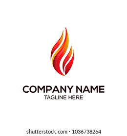 flame logo design template, logo design template elements for your business or company
