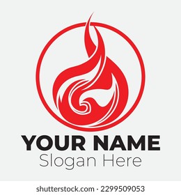 Flame logo design template illustration.creative vector icon