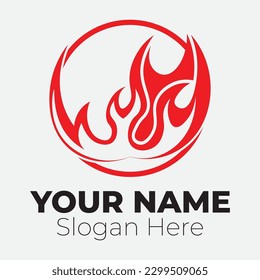 Flame logo design template illustration.creative vector icon