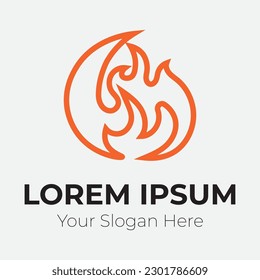 Flame logo design template illustration.creative vector icon