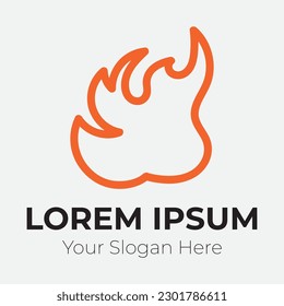 Flame logo design template illustration.creative vector icon