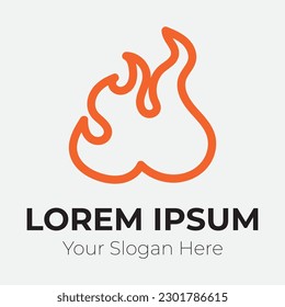 Flame logo design template illustration.creative vector icon