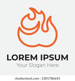 Design-Vorlage für das Flammenlogo.Kreatives Vektorsymbol