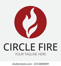 Flame logo design template illustration.creative vector icon