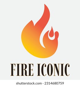 Design-Vorlage für das Flammenlogo.Kreatives Vektorsymbol