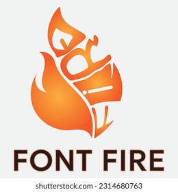 Ilustración de la plantilla de diseño del logotipo de llama.icono de vector creativo