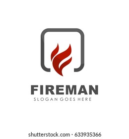 Flame logo design vector