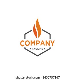 Flame logo design vector or fire icon symbol