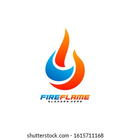 Flame Logo Design Vector, Fire logo template, Blaze Icon symbol, Creative design, Illustration