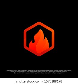 Flame Logo Design. Vector Logo Illustration. EPS 10.