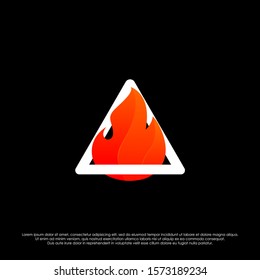 Flame Logo Design. Vector Logo Illustration. EPS 10.